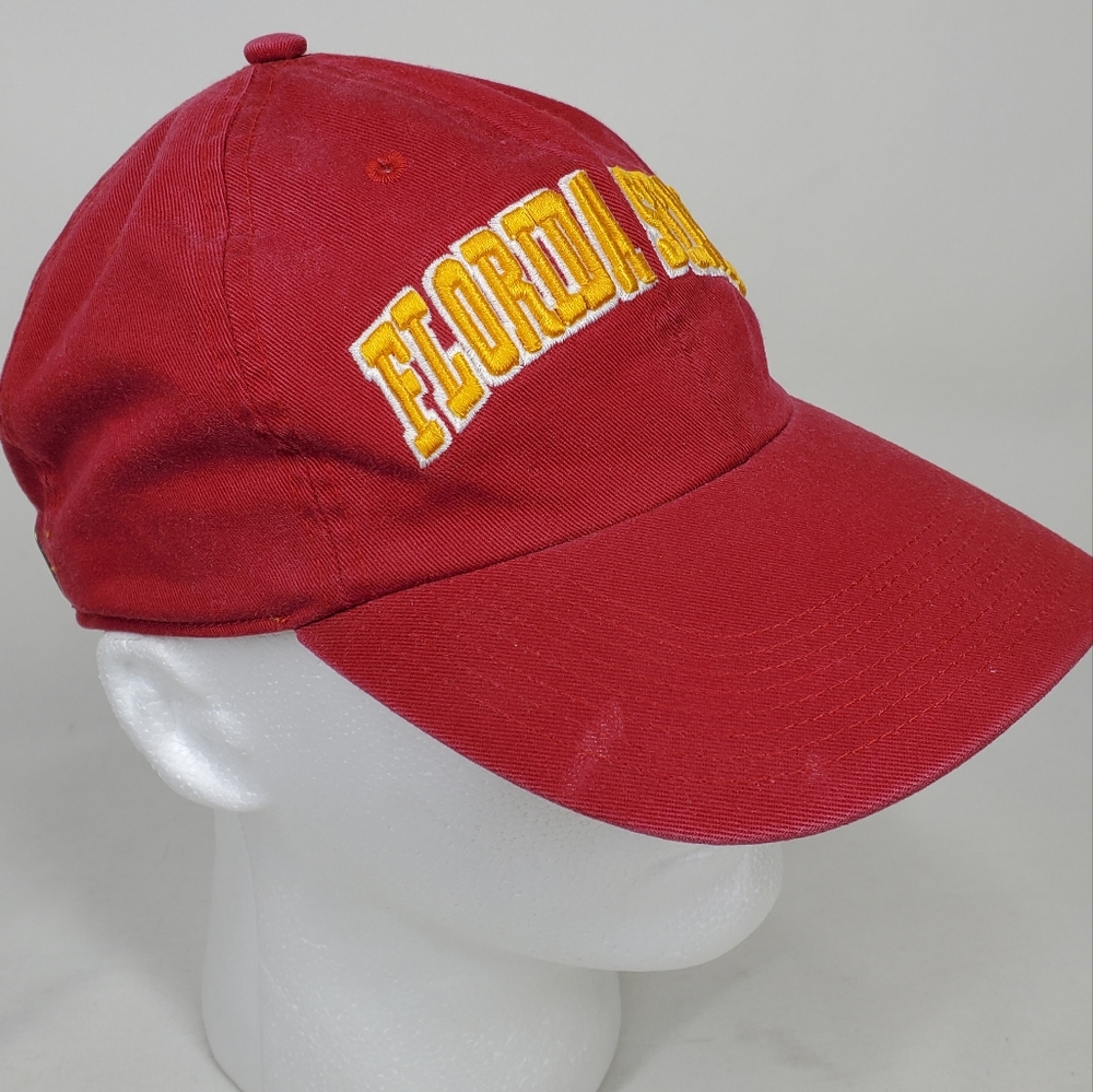 Florida State University Hat Red Strapback Baseball Cap, Embroidered By The Game